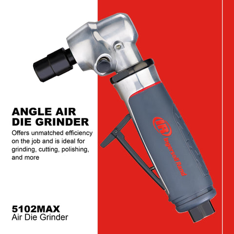 Ingersoll Rand 5102MAX ergonomic grip reduces hand fatigue during long sessions.