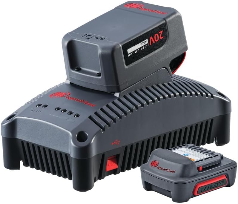 Ingersoll Rand BL2022 battery pack shot, compatible with IQV20 tools and charger.