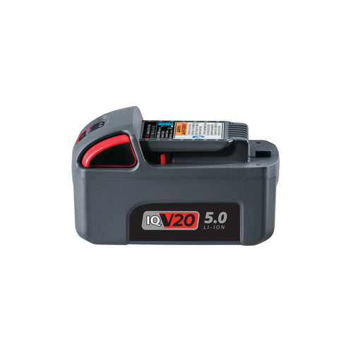 Ingersoll Rand BL2022 battery side view, compact design with 5.0Ah capacity.