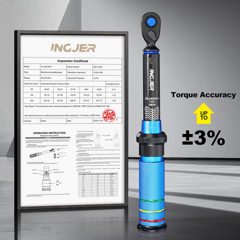 Dual ft-lb and Nm scales simplify cross-system torque specifications.