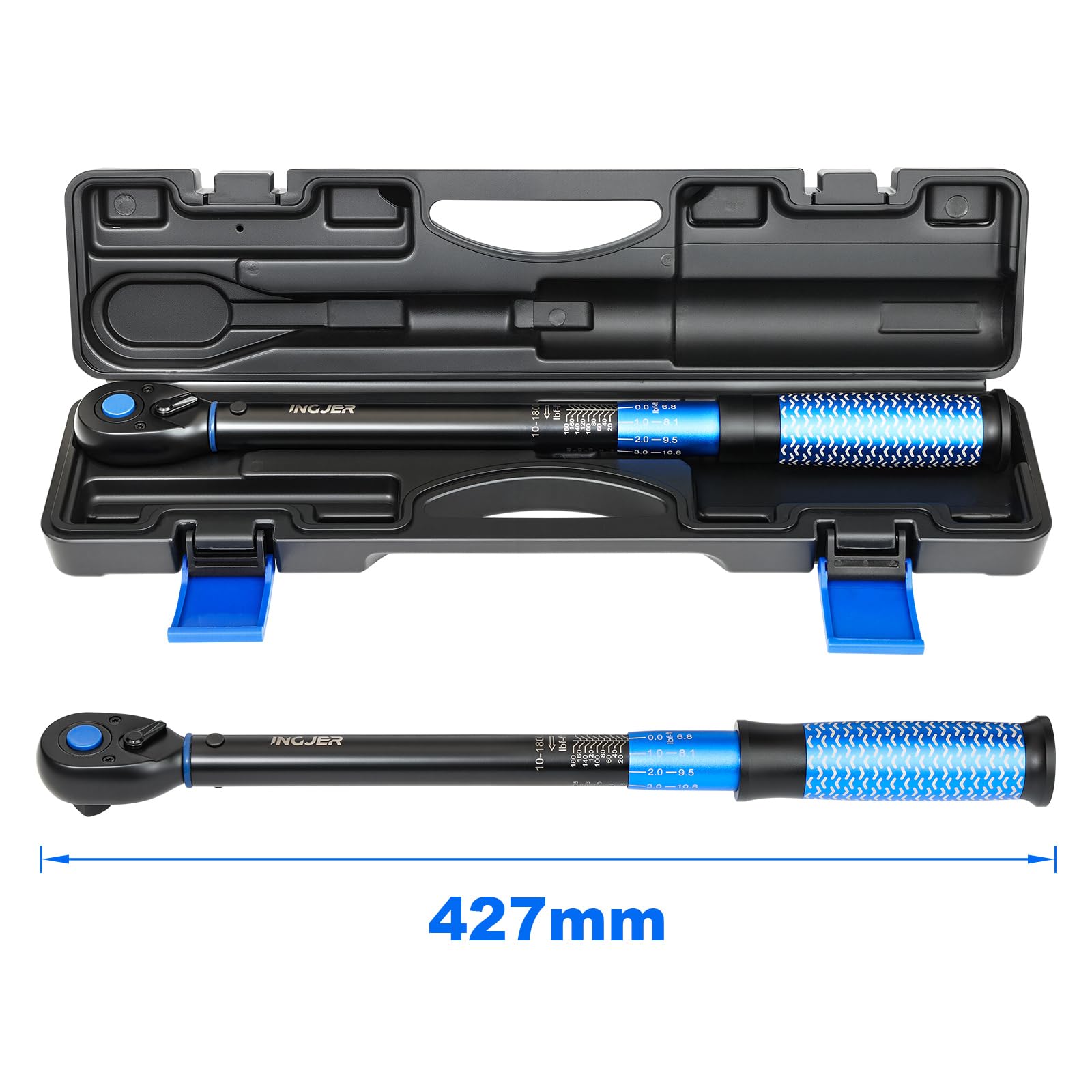INGJER Upgrade torque wrench use with gloves ensures reliable control.