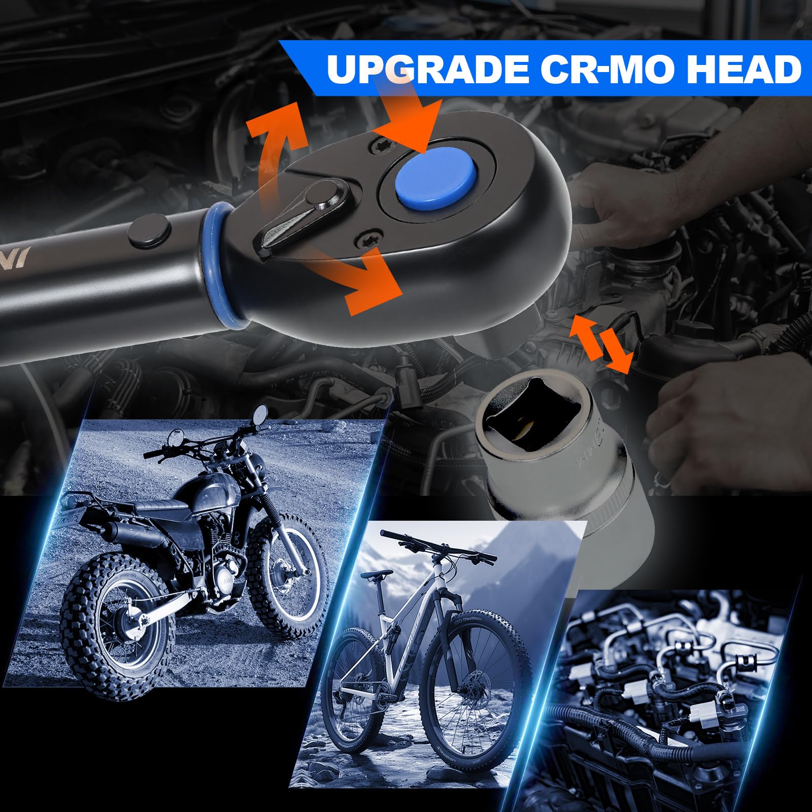 INGJER Upgrade knurled grip provides secure handling even with gloves.