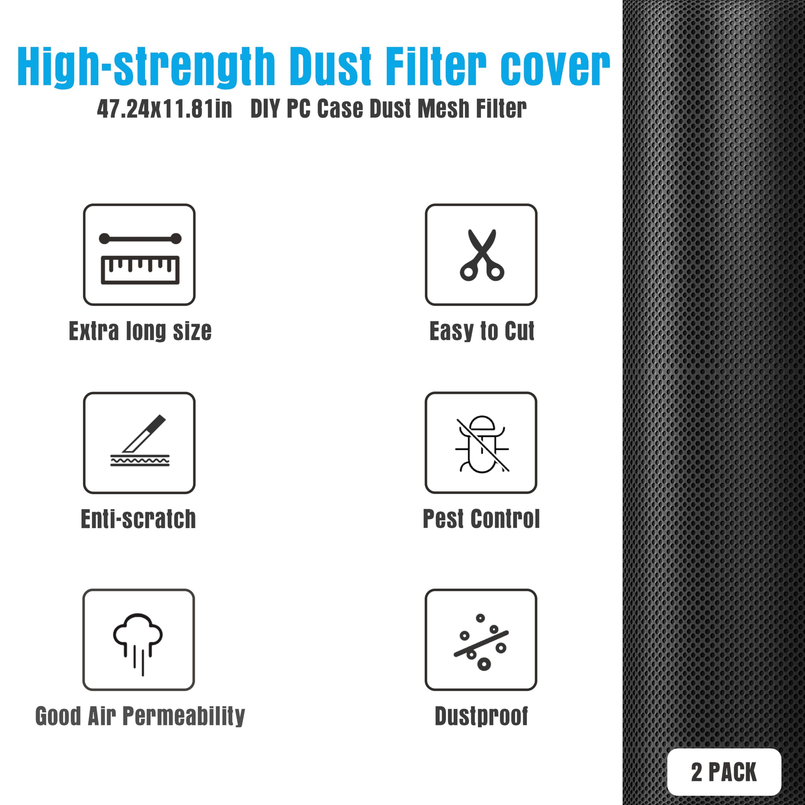 INITMMO dust filter material up close, catching hair and debris for cleaner vents.