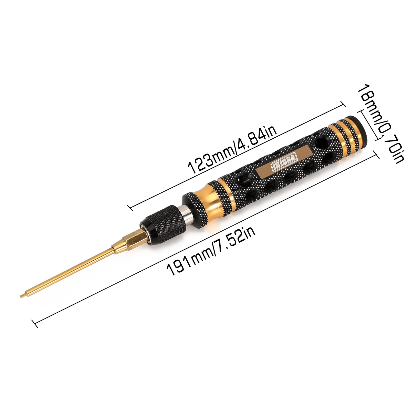 INJORA RC Tool Kit 6 in 1 knurled handles ensure solid grip