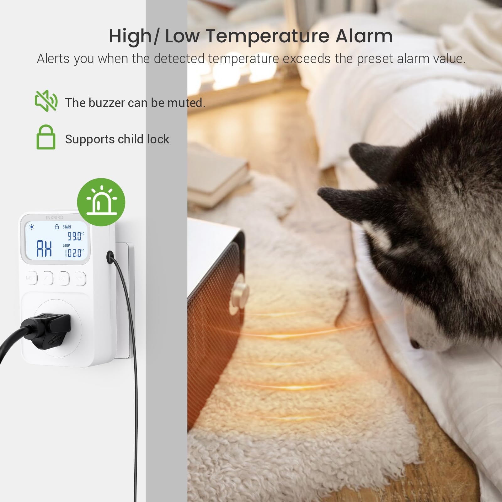 Inkbird heating mode illustration for warming when needed
