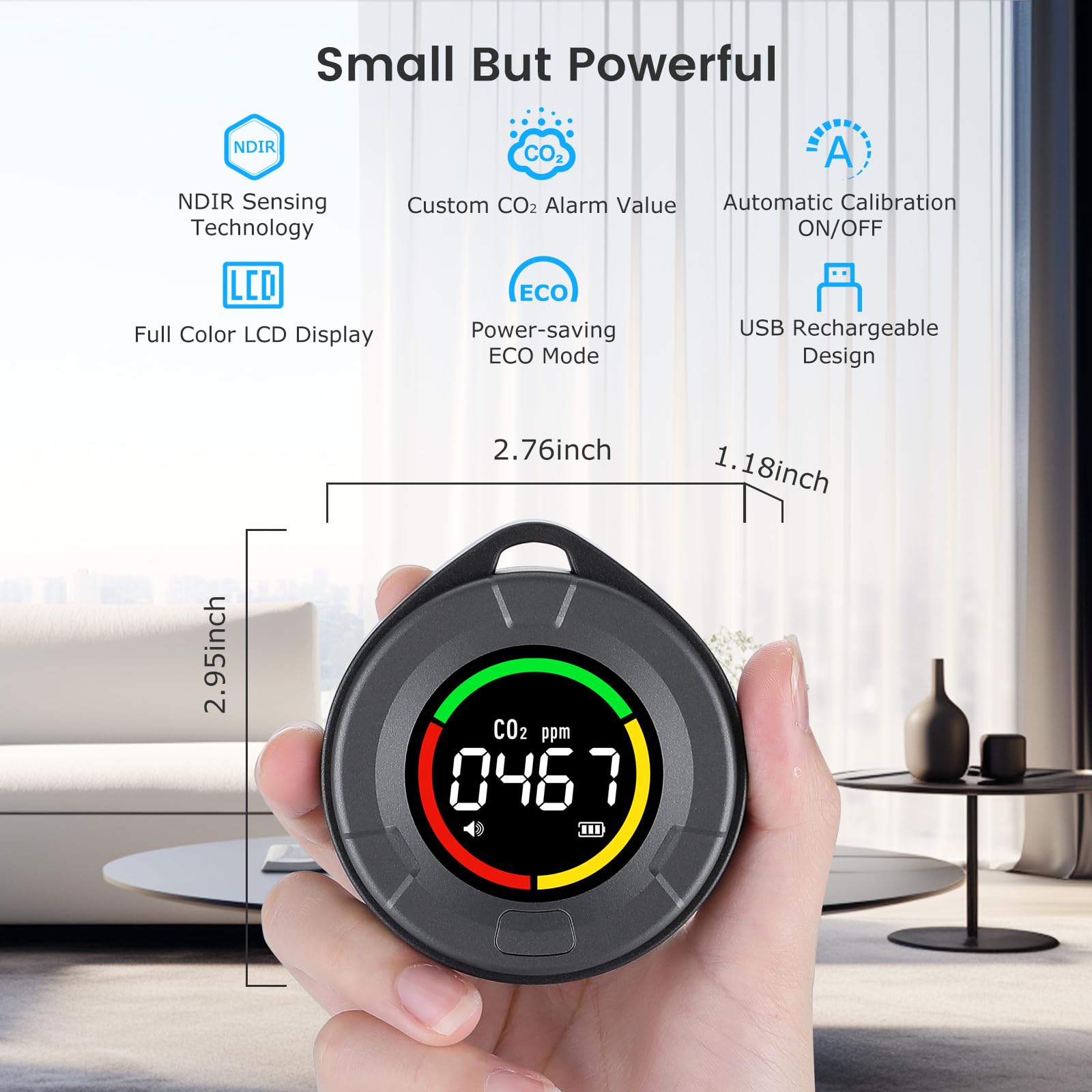 Custom alert and audible alerts on INKBIRDPLUS PTH-10C help respond to rising CO2 levels