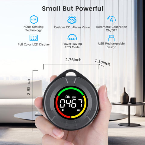 Custom alert and audible alerts on INKBIRDPLUS PTH-10C help respond to rising CO2 levels