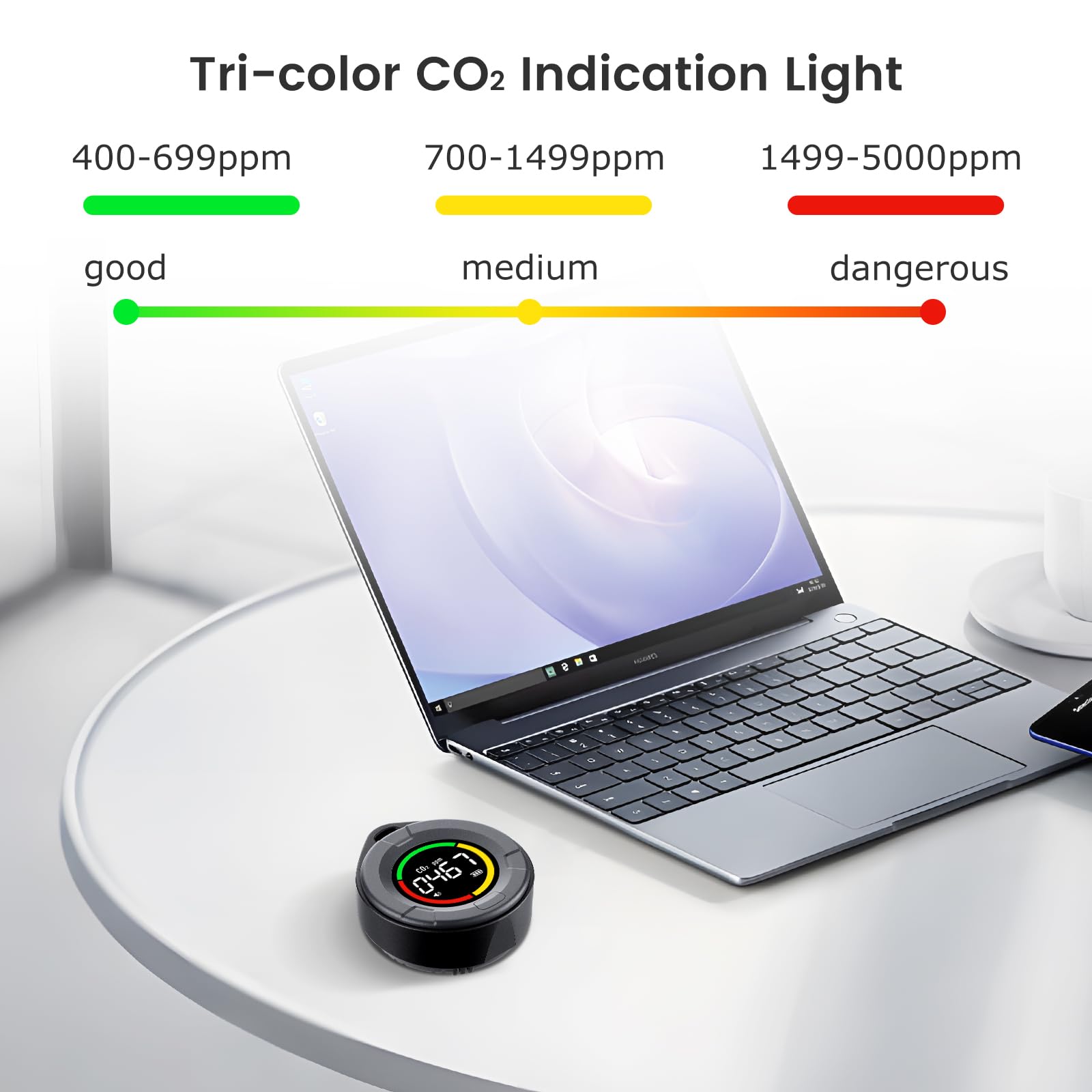 Compact INKBIRDPLUS PTH-10C portable body enables CO2 checks anywhere