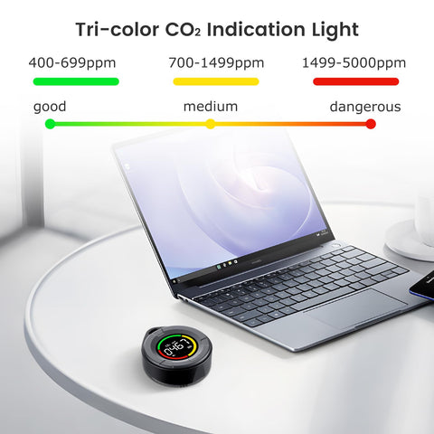 Compact INKBIRDPLUS PTH-10C portable body enables CO2 checks anywhere