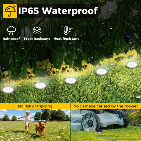 Inkgear IP65 waterproof puck light withstands rain and frost for year-round use.