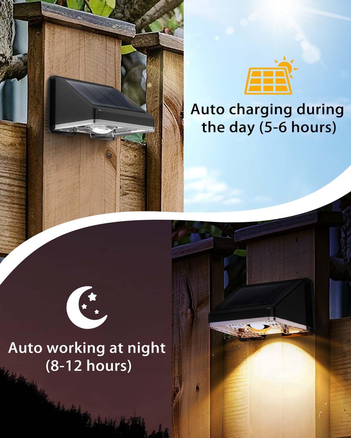 Inletideas fence light garage entry boosts visibility after dark