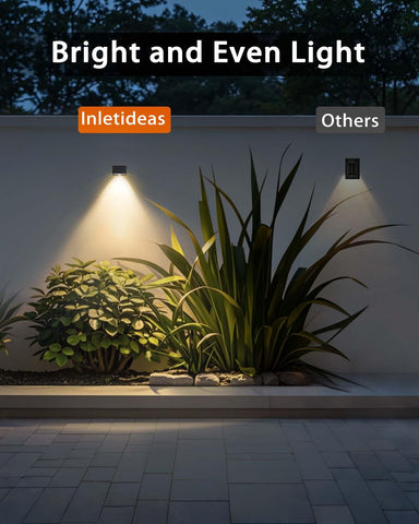 Inletideas solar fence light stairs illuminate steps for safer nighttime use