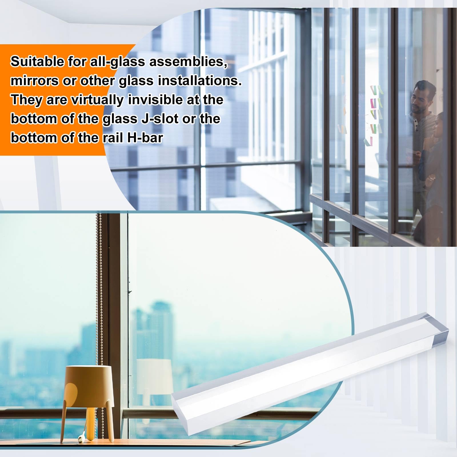 Innconee all-glass installation blocks simplify mirror and shower setups.
