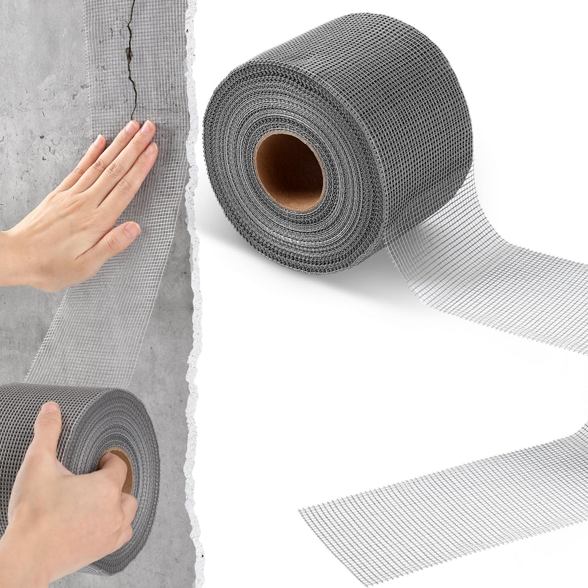 Innconee cement board tape roll demonstrating durable joint reinforcement for cement boards