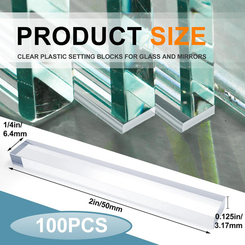 Innconee clear setting blocks for mirrors ensure stable mounting.