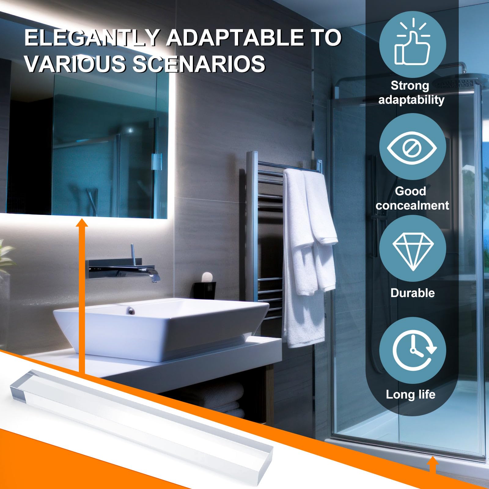 Innconee UV-resistant glass spacers maintain clean alignment.
