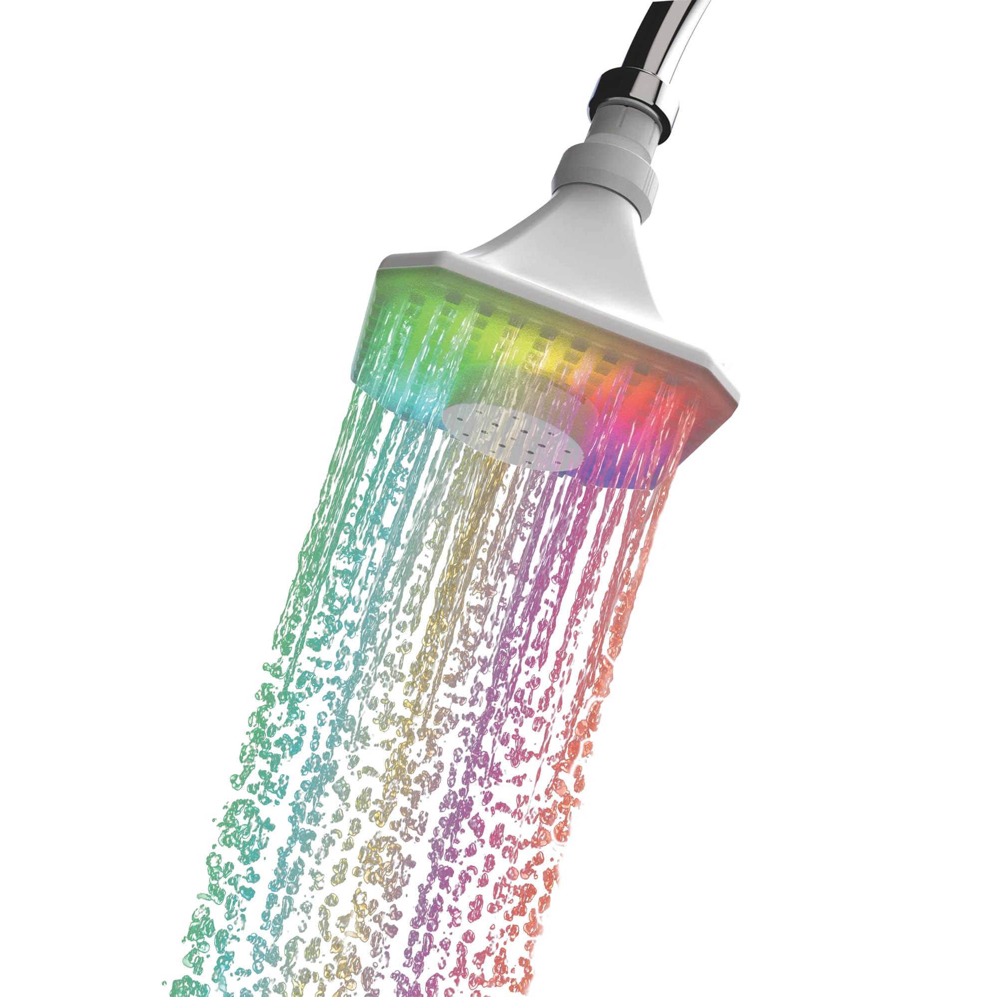 InnoFive Bluetooth shower speaker with LED lights for hands-free music in the shower.
