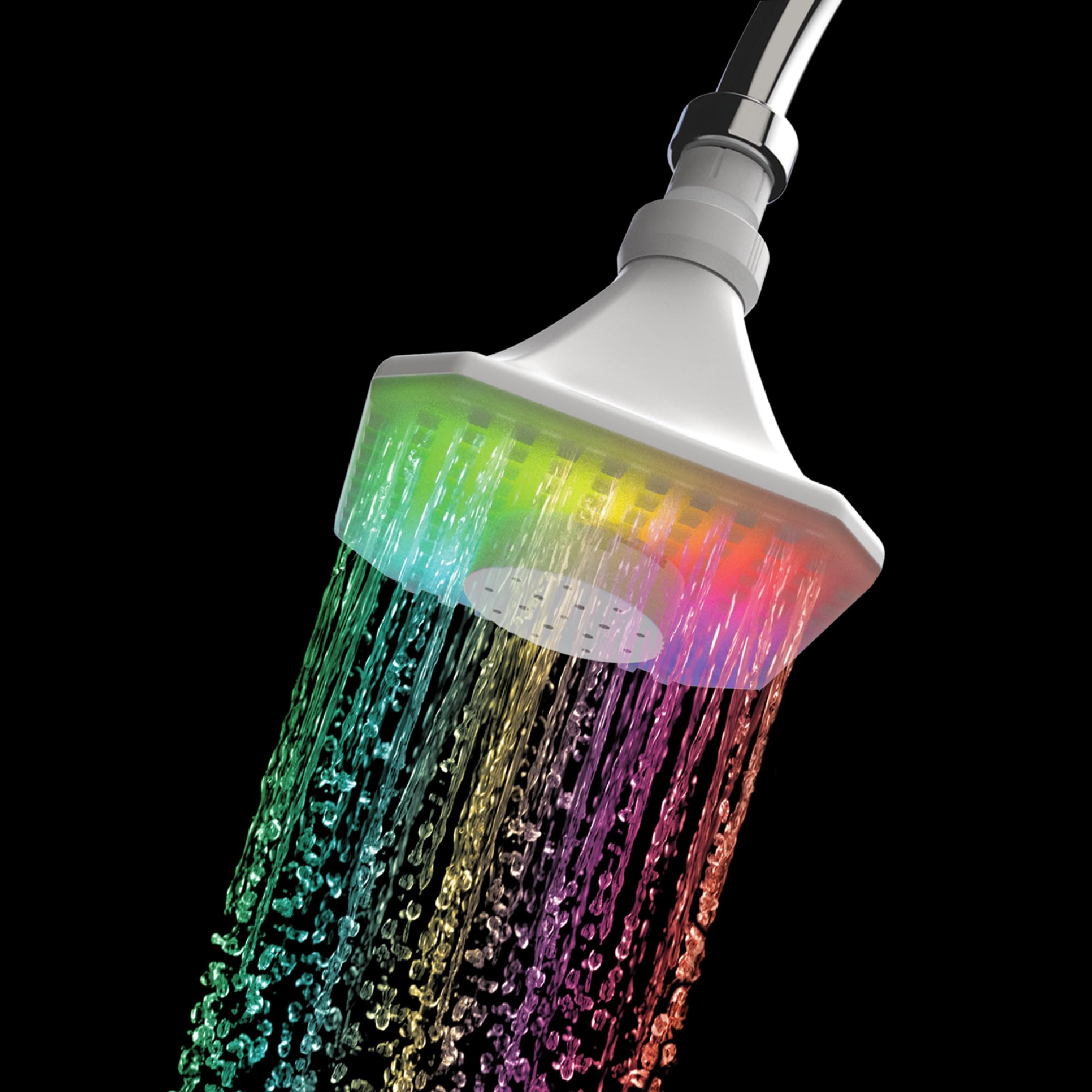 InnoFive color-changing shower head with built-in speaker boosts ambiance and audio.