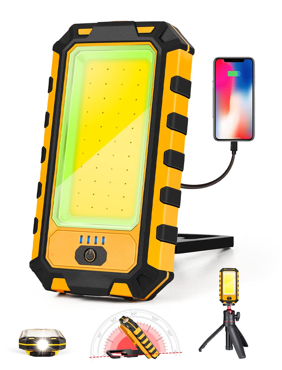 innofox LED rechargeable work light delivers 1500 lumens for bright task lighting.