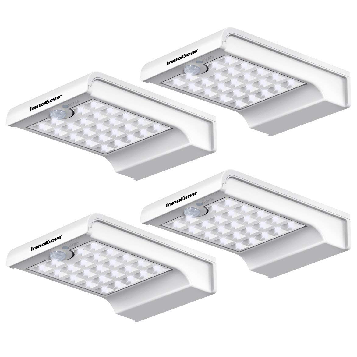 InnoGear gutter lights with 24 LEDs brighten entryways for enhanced security.