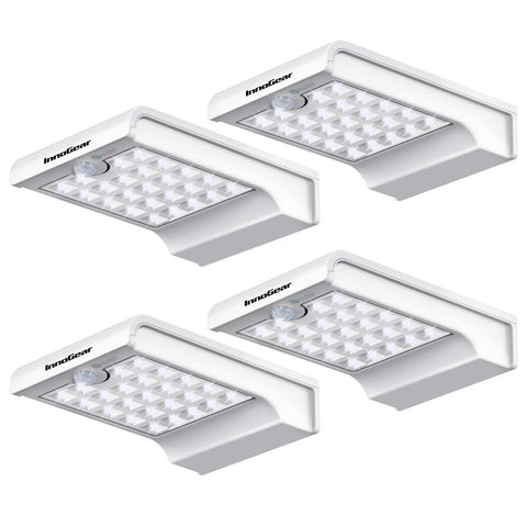 InnoGear gutter lights with 24 LEDs brighten entryways for enhanced security.