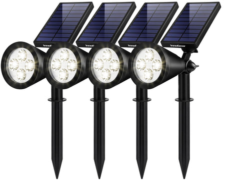 InnoGear solar light with adjustable panel showing flexible sun capture for outdoor use