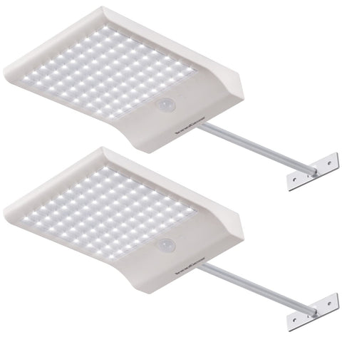 InnoGear 80-LED solar gutter light, bright outdoor illumination for driveways and entrances.