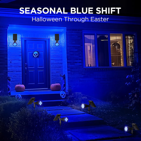 InnoGear solar lights driveway blue spotlight for precise night visibility.