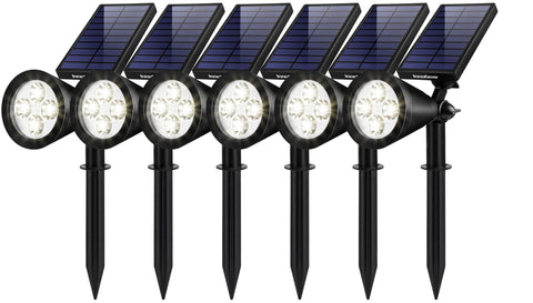 InnoGear outdoor solar lights with adjustable head illuminate garden paths clearly at night