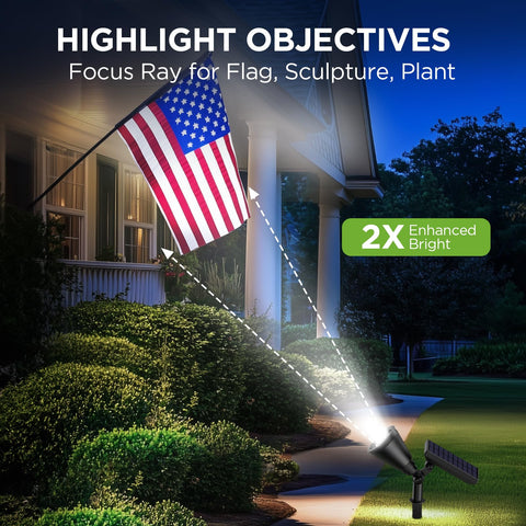 InnoGear solar lights highlight trees for dramatic yard accents after dark.