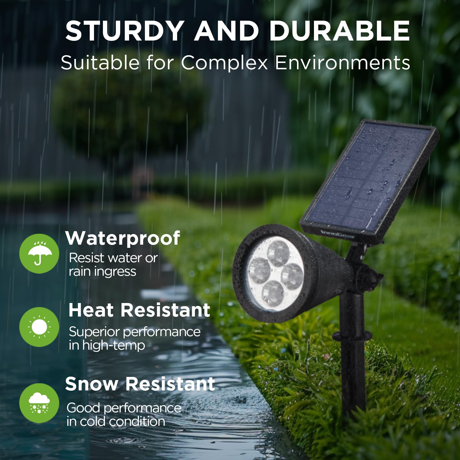 InnoGear Solar Lights Outdoor rugged and weatherproof for all seasons