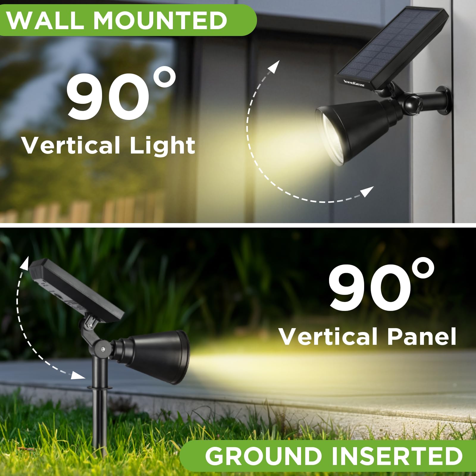 InnoGear Solar Lights Outdoor ideal for pathways, gardens, and driveways