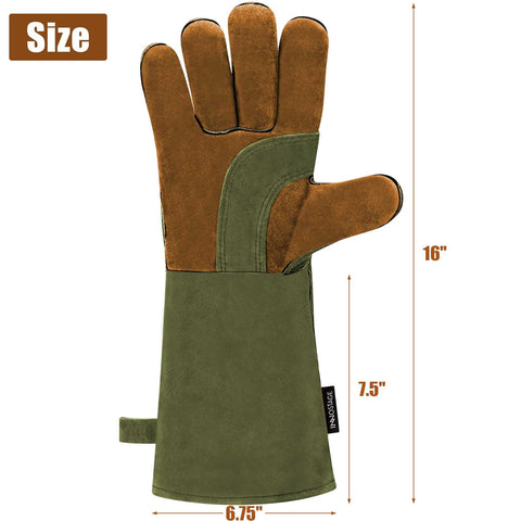 INNO STAGE leather welding gloves 13oz cowhide for rugged palm protection.