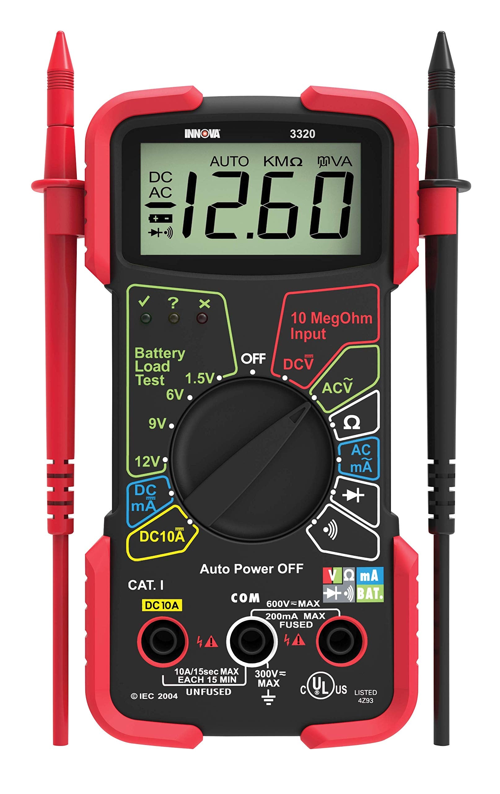 INNOVA 3320 digital display with clear measurement readouts