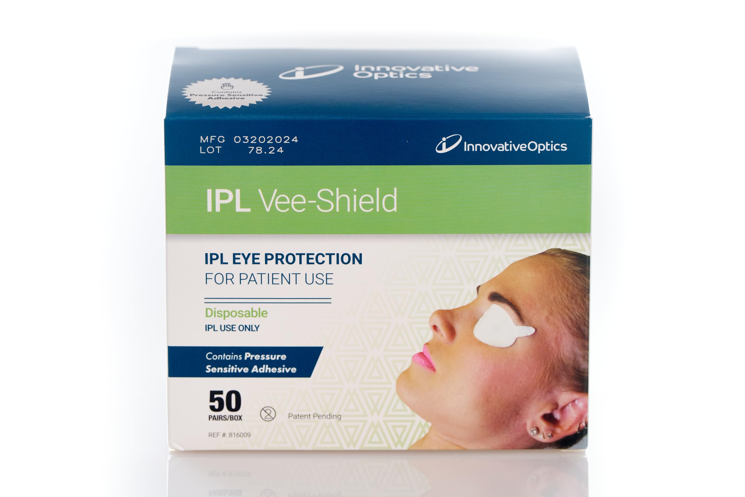 Innovative Optics IPL Vee-Shields protect eyes during IPL sessions with a 50-pair box.