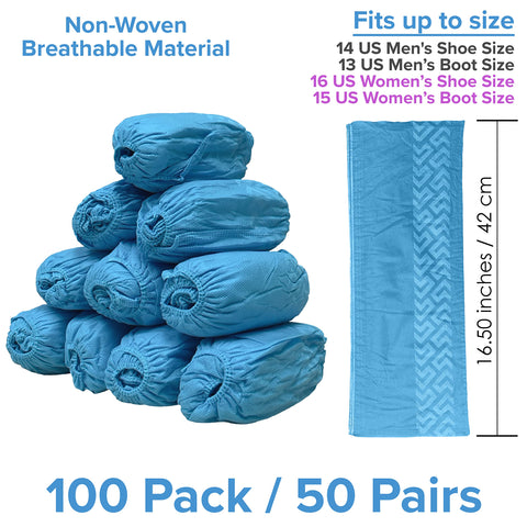 Innovative Haus elastic-band fit shoe covers secure and comfortable up to size 14.