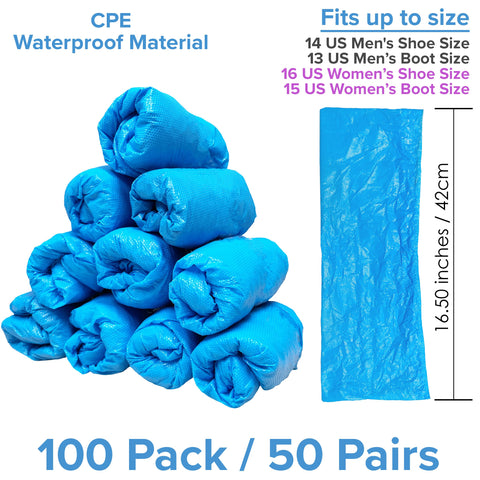 INNOVATIVE HAUS latex-free easy-on, easy-off booties protect floors with breathable comfort.