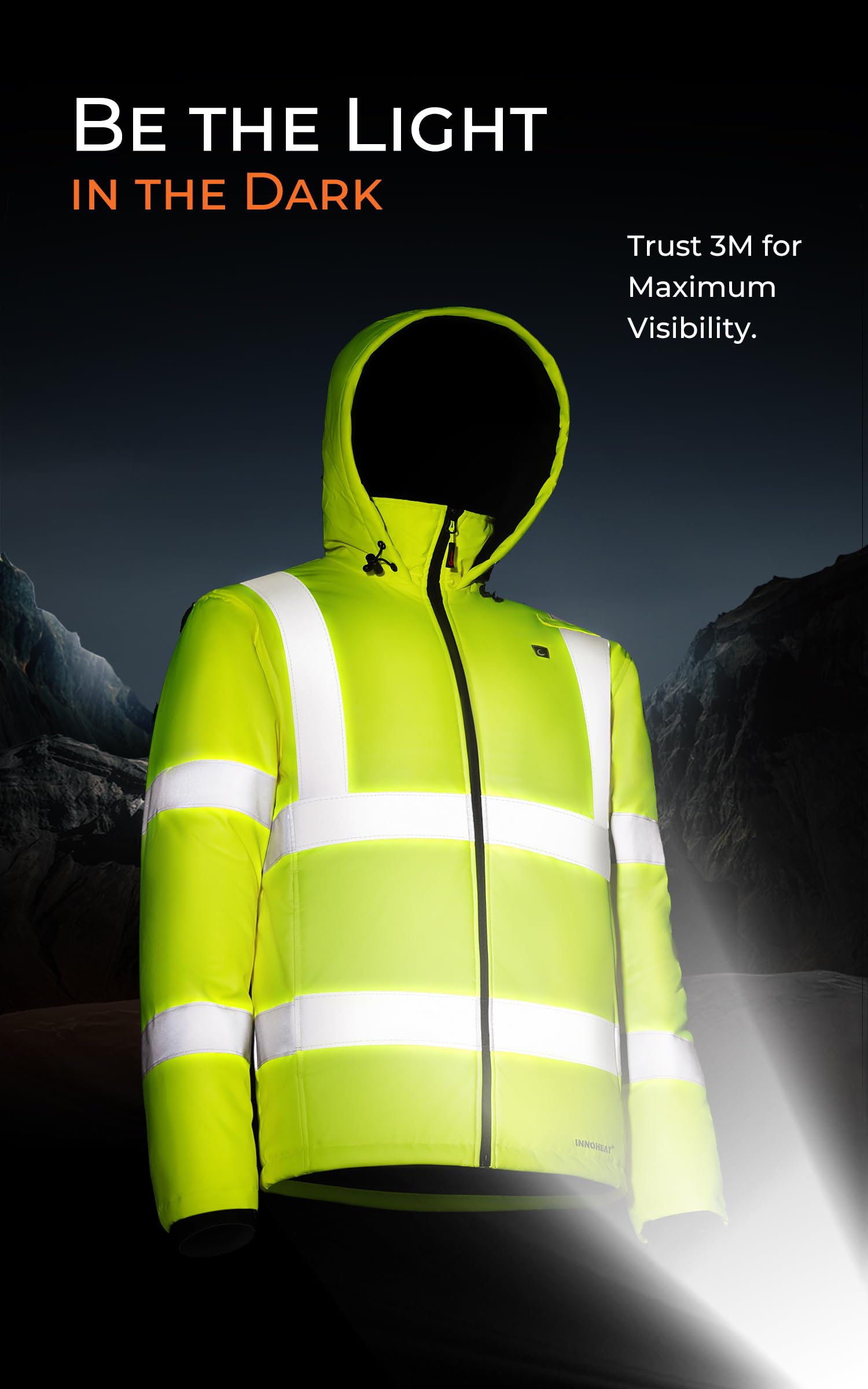 INNOWARM waterproof windproof coat protects you from rain and wind