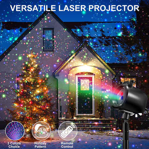 INNOWARMER Christmas Laser Projector offers 24 patterns for Christmas and Halloween themes