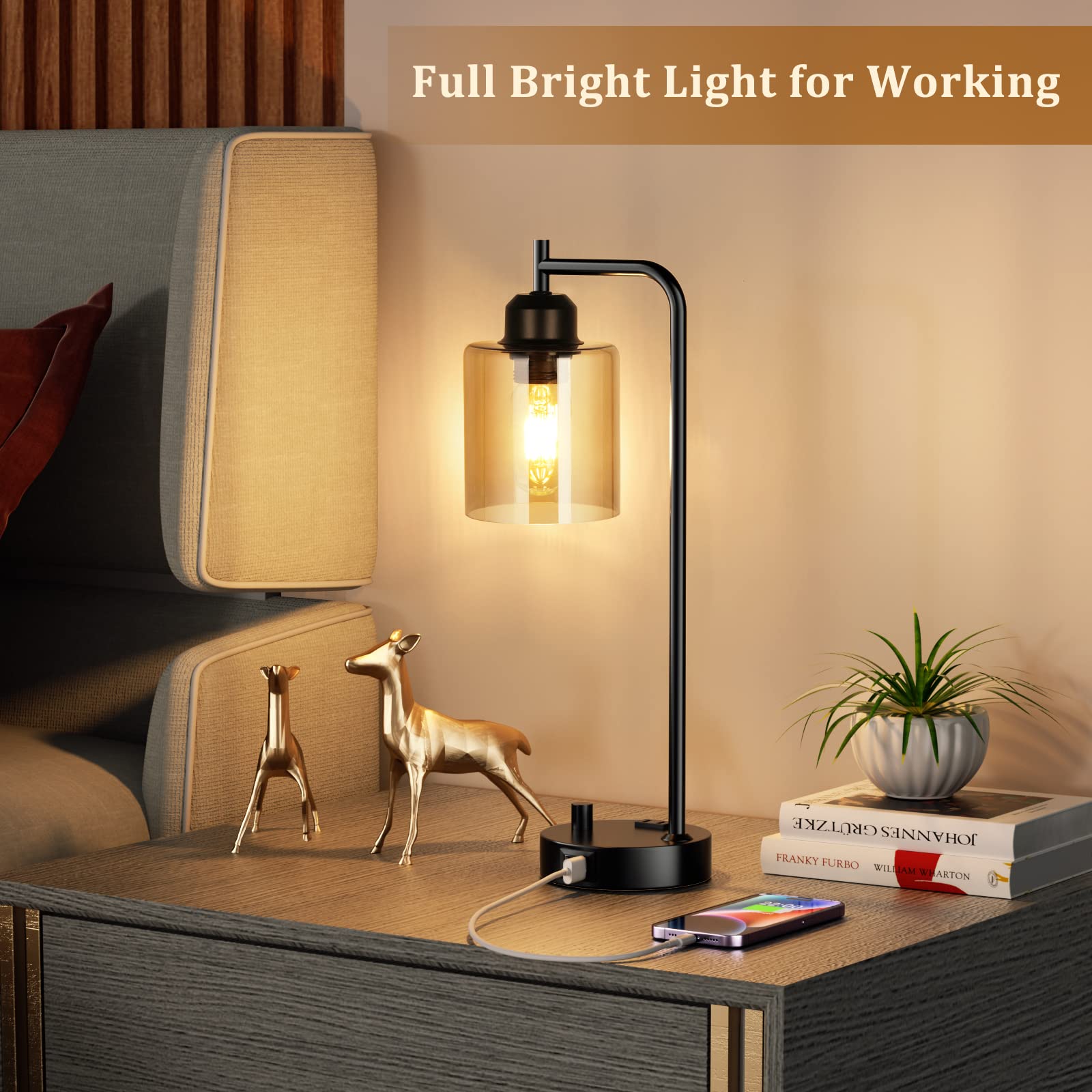 Innqoo 6W LED bulb included, bright yet eye-friendly performance