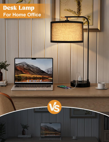 Innqoo cantilever arm table lamp design saving surface space.