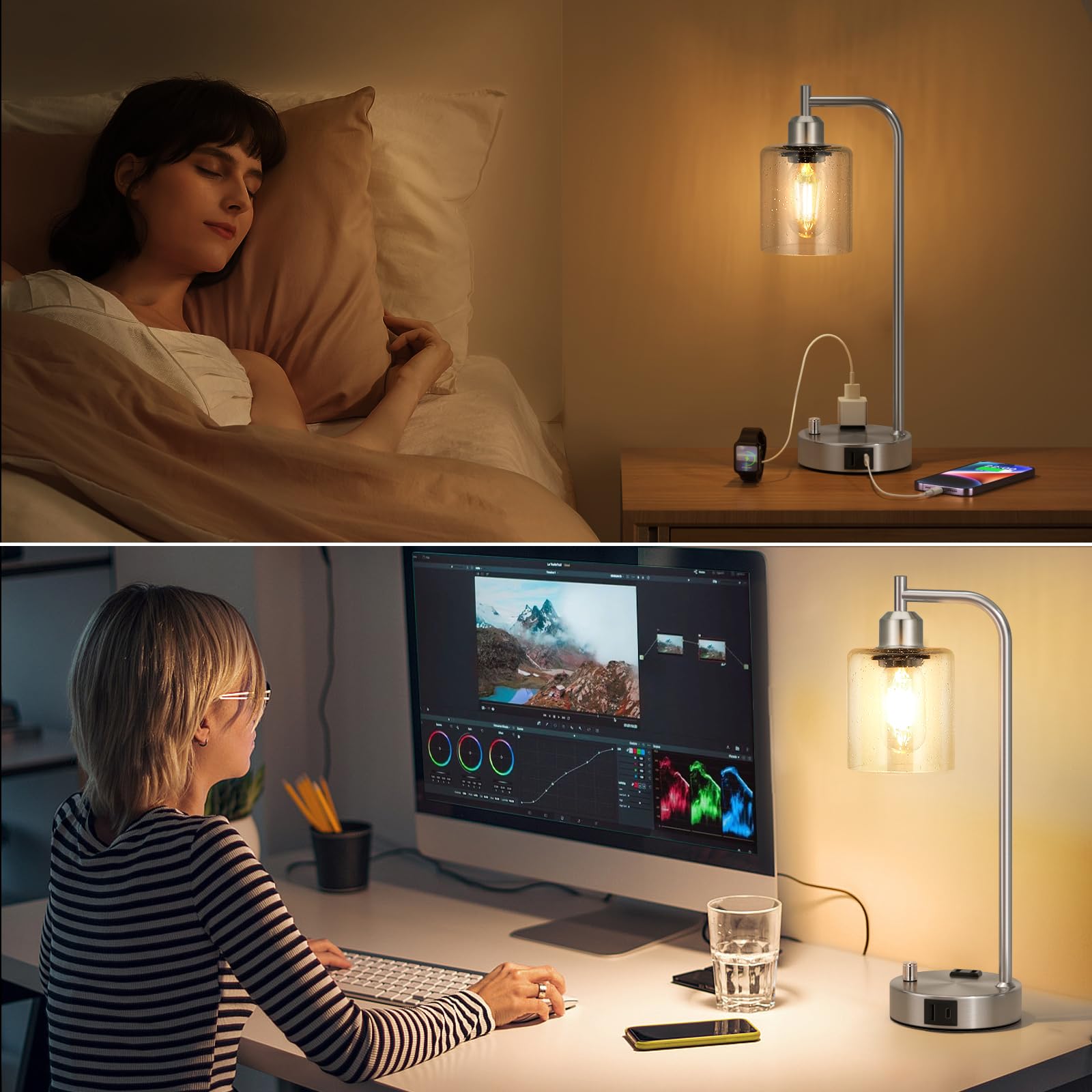 Ideal for bedrooms, living rooms, dorms, or offices with versatile lighting.