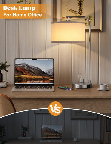 Innqoo easy-assembly table lamp shown ready to use in minutes.