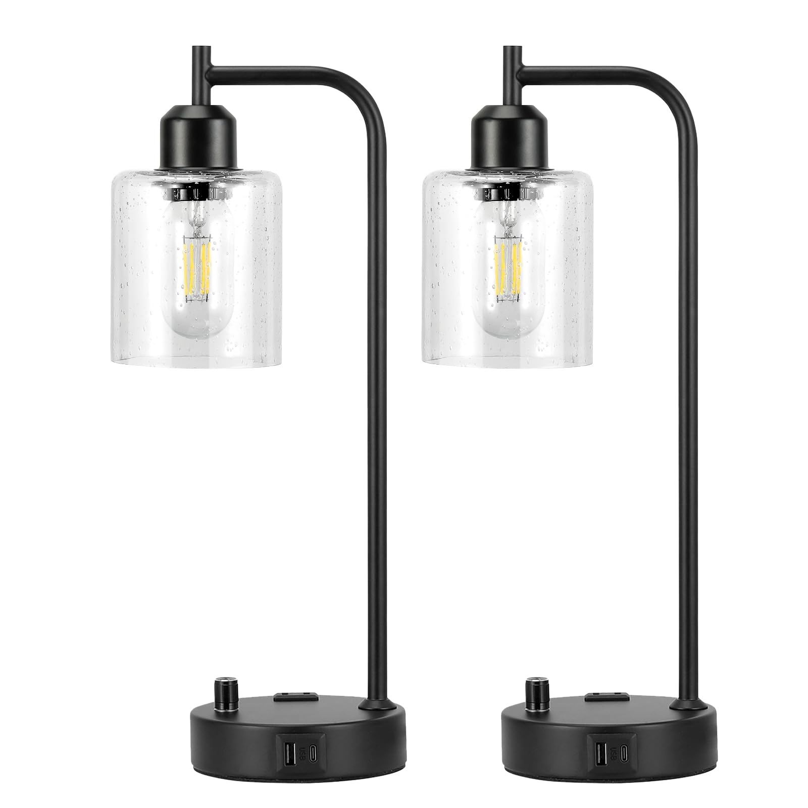 Innqoo glass shade lamps add vintage-modern charm to décor