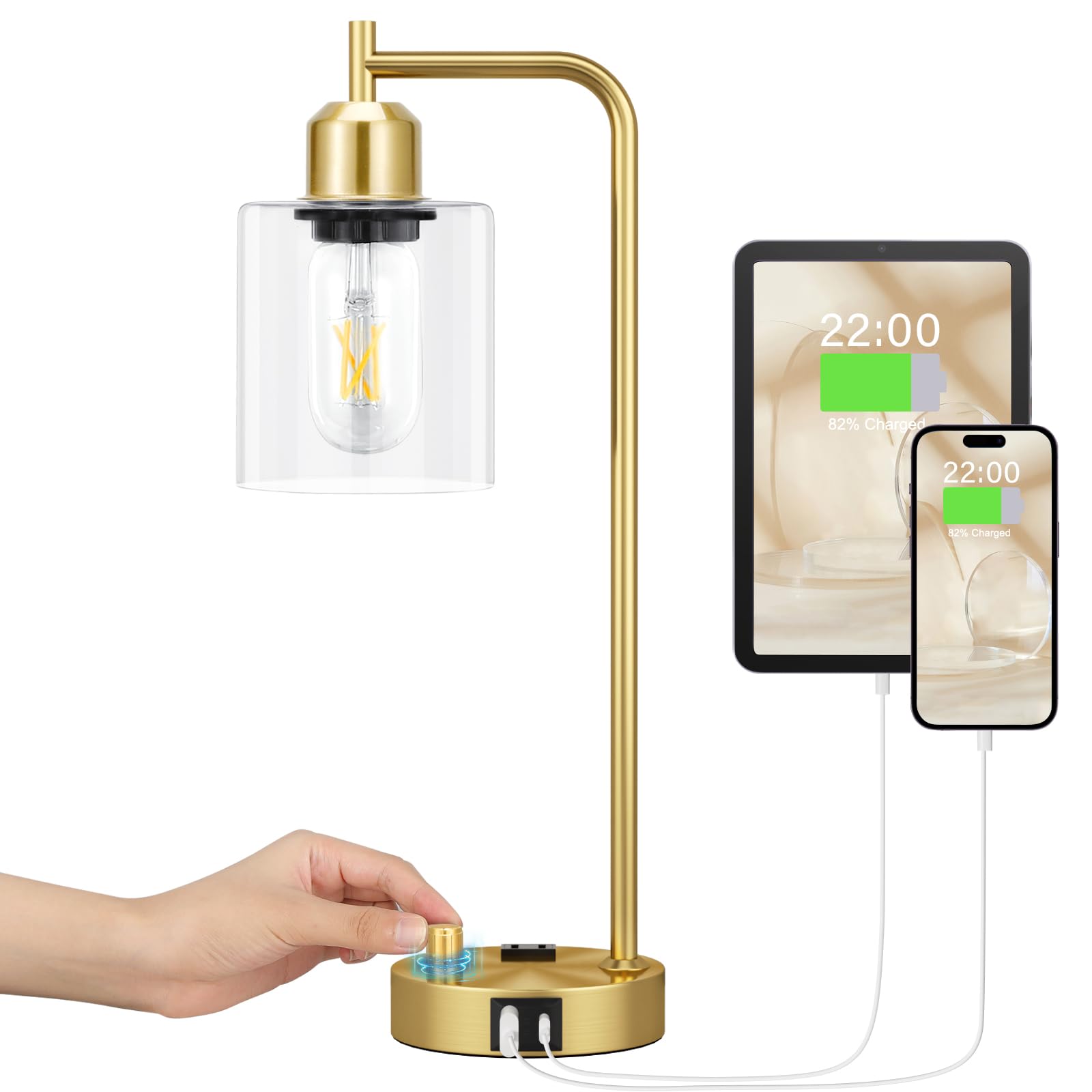 Warm illumination from Innqoo lamp creating cozy bedroom ambience