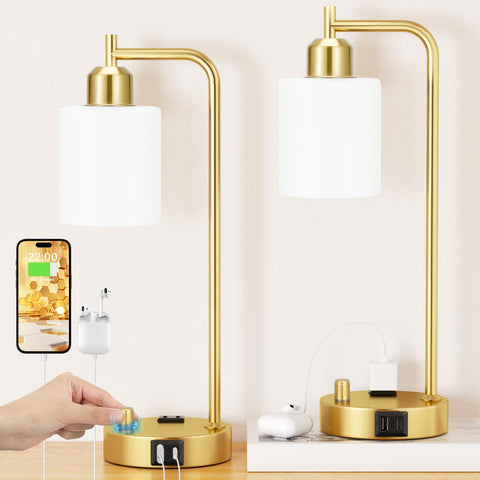 Innqoo industrial table lamp with dimmer knob offers adjustable lighting for any mood.