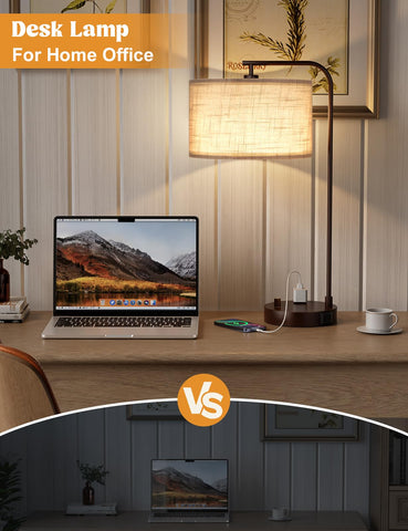 Innqoo LED bulb included for immediate warm illumination.