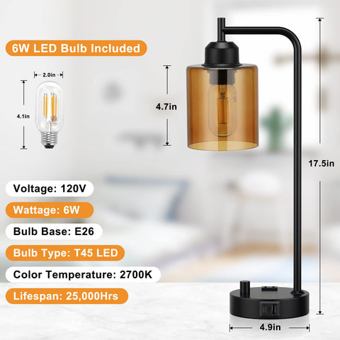 Innqoo rust-proof iron frame supports sturdy bedside lighting