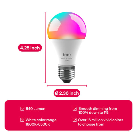innr Zigbee A19 bulb energy savings through schedules and automation