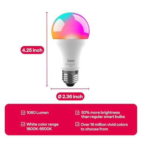 innr Zigbee A19 energy-efficient LED bulb with long life